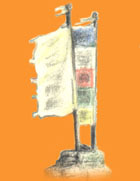 Gebetsfahnen in Langtang