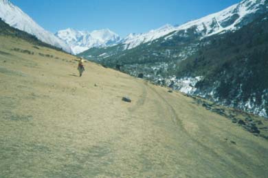 Selbstportrait in Berglandschaft