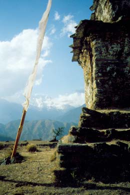 Kult-Trmchen mit Gebetsfahne